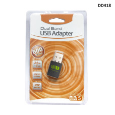 Ασύρματος μίνι USB προσαρμογέας WiFi για ταχύτητα σύνδεσης στο διαδίκτυο έως και 600Mbps - DD418